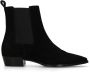 Manfield Dames Zwarte suède chelsea boots - Thumbnail 2