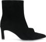 Manfield Dames Zwarte suède enkellaarsjes met hak - Thumbnail 2