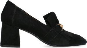 Manfield Dames Zwarte suède gesloten pumps