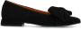 Manfield Dames Zwarte suède loafers - Thumbnail 2