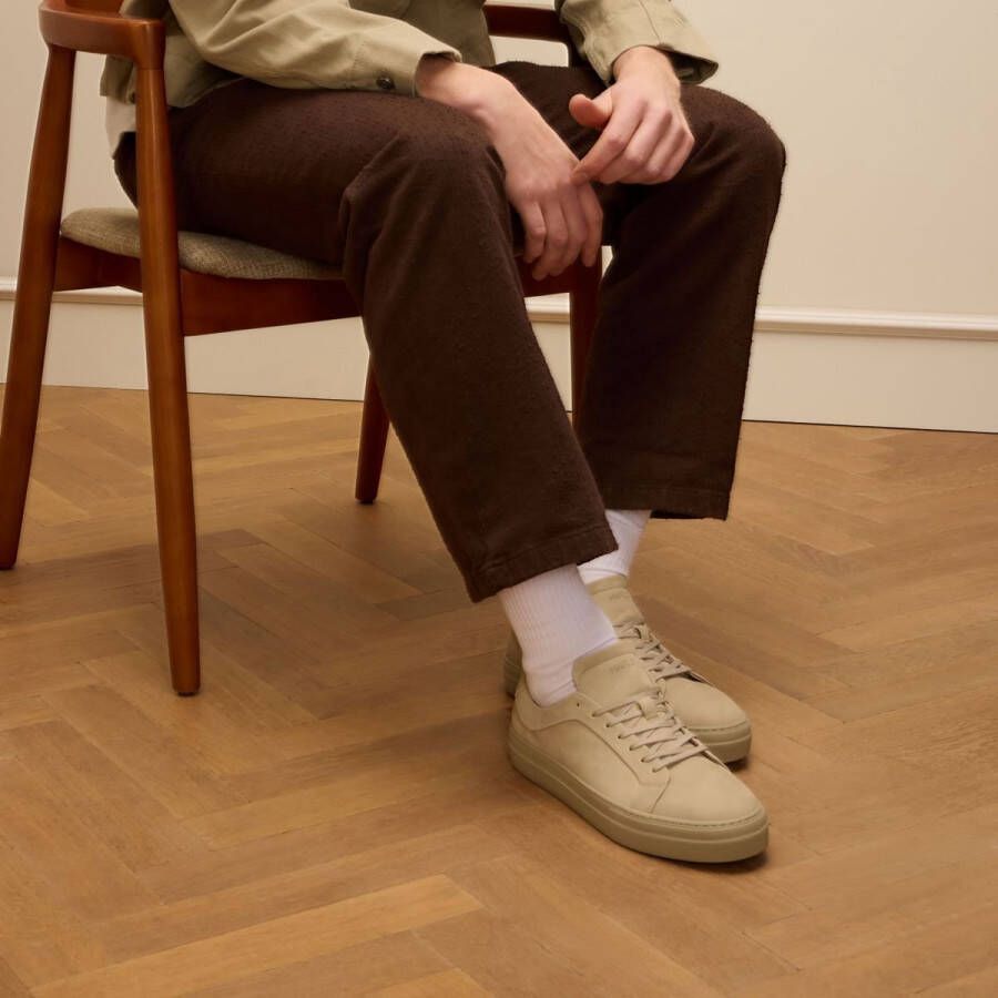 Manfield Heren Beige nubuck sneakers
