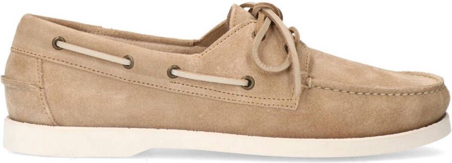 Manfield Heren Beige suède bootschoenen