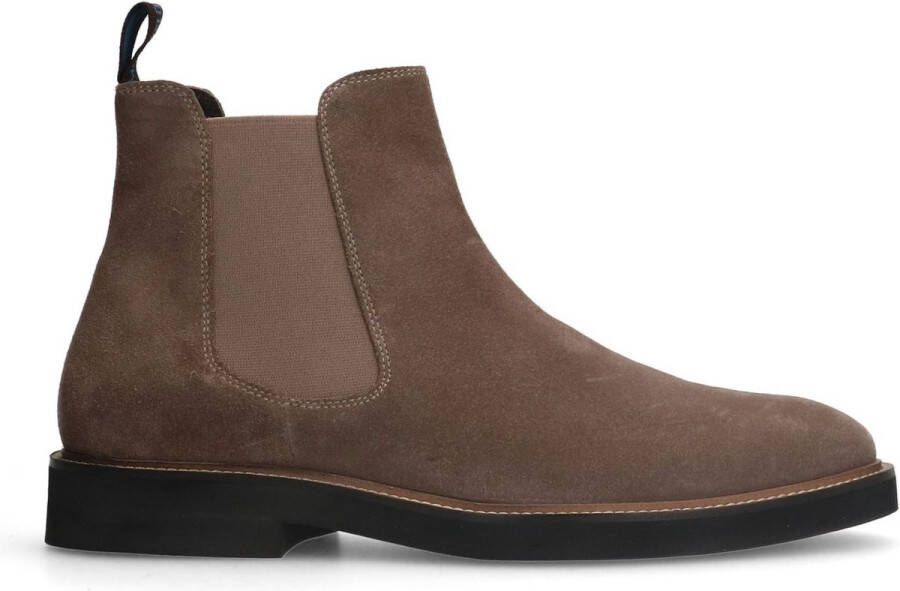 Manfield Heren Beige suède chelsea boots