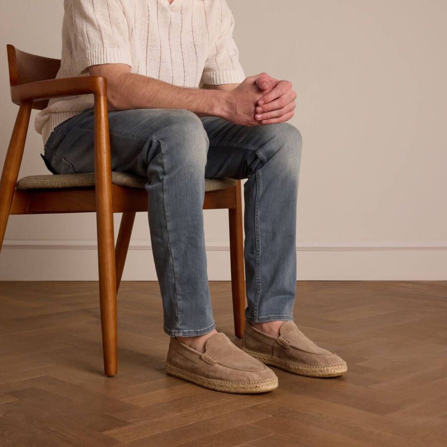 Manfield Heren Beige suède espadrilles