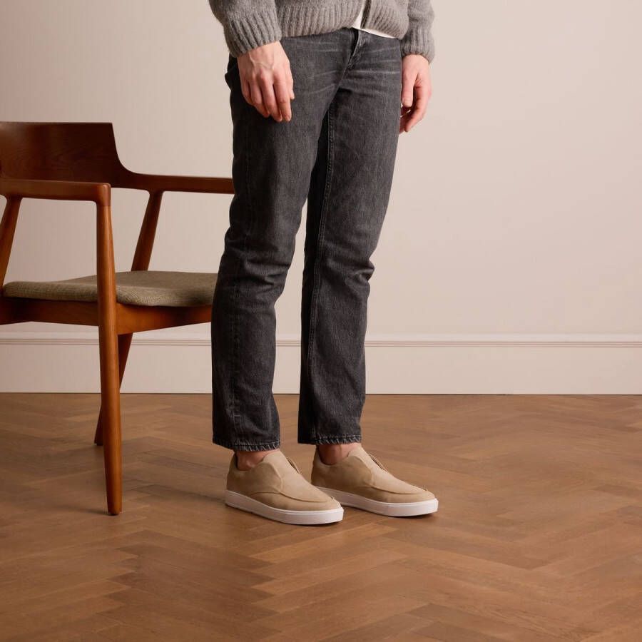 Manfield Heren Beige suède loafer