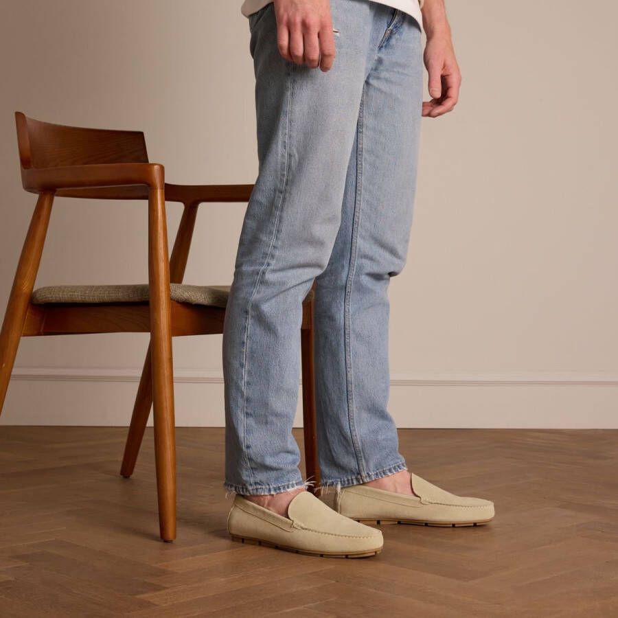 Manfield Heren Beige suède loafer