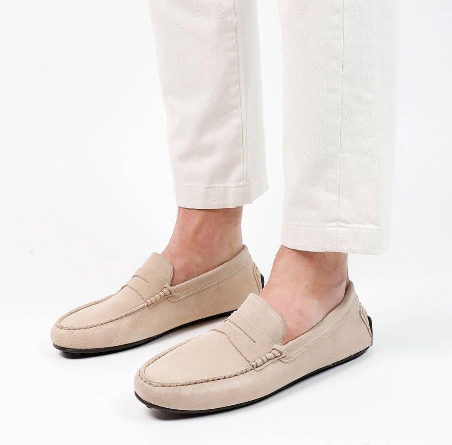 Manfield Heren Beige suède loafers