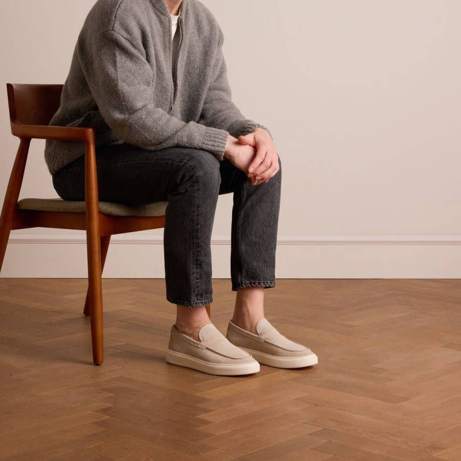 Manfield Heren Beige suède loafers