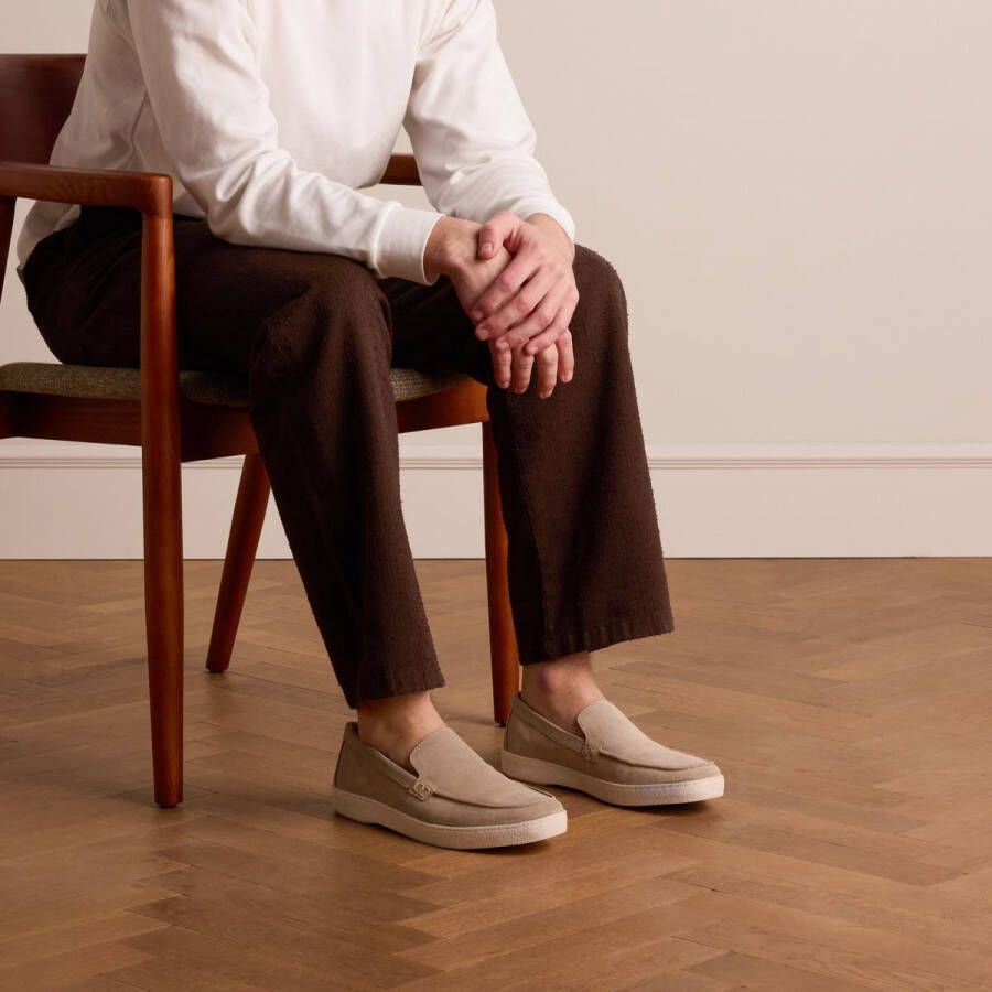 Manfield Heren Beige suède loafers