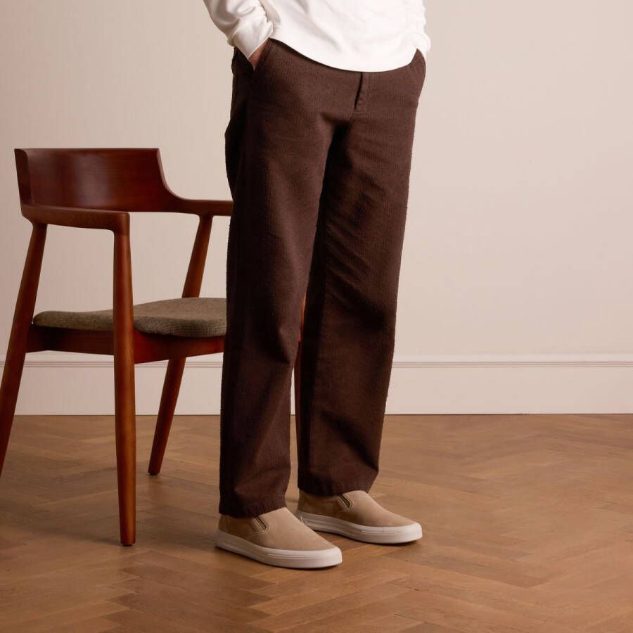 Manfield Heren Beige suède loafers