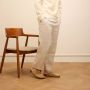 Manfield Heren Beige suède slip ons - Thumbnail 6