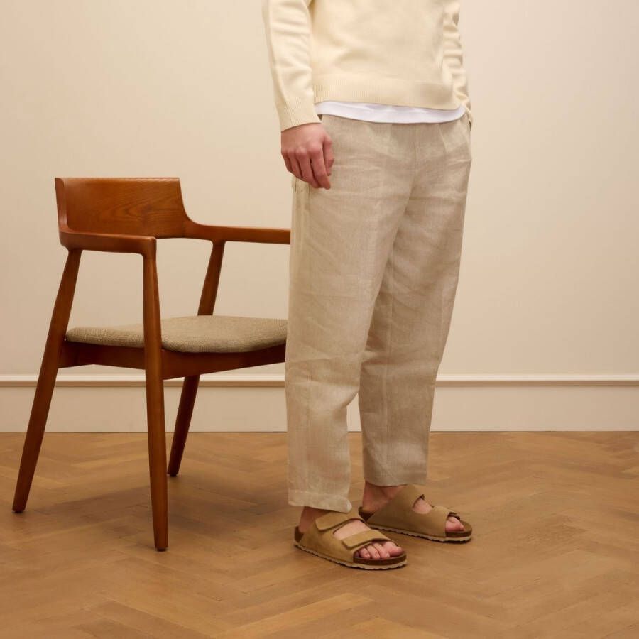 Manfield Heren Beige suède slippers