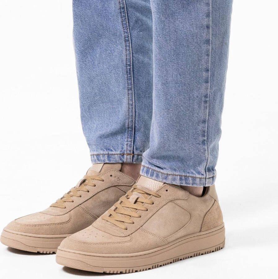 Manfield Heren Beige suède sneakers