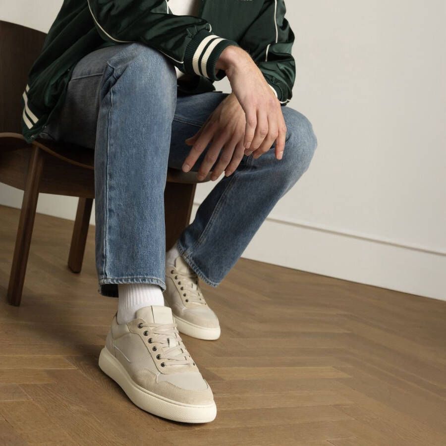 Manfield Heren Beige suède sneakers