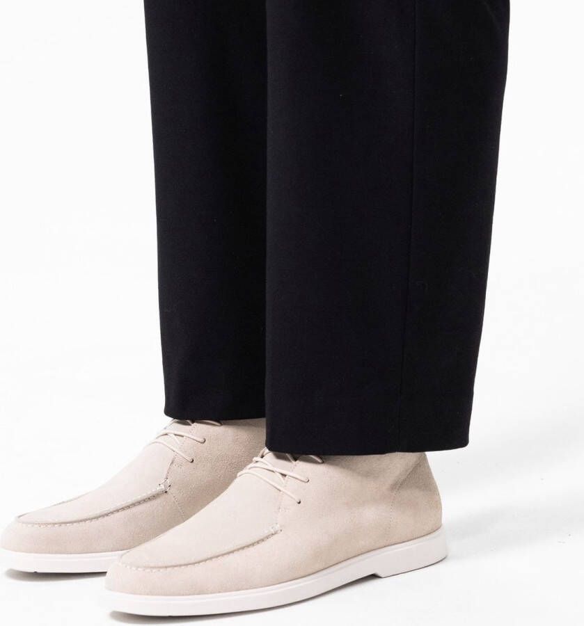 Manfield Heren Beige suède veterboots