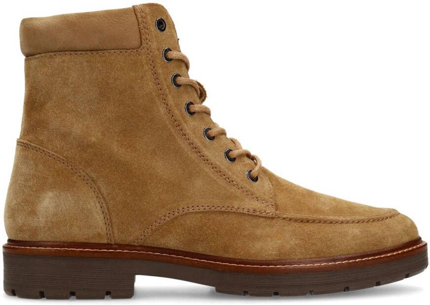Manfield Heren Beige suède veterboots