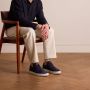Manfield Heren Blauwe suède loafers - Thumbnail 2