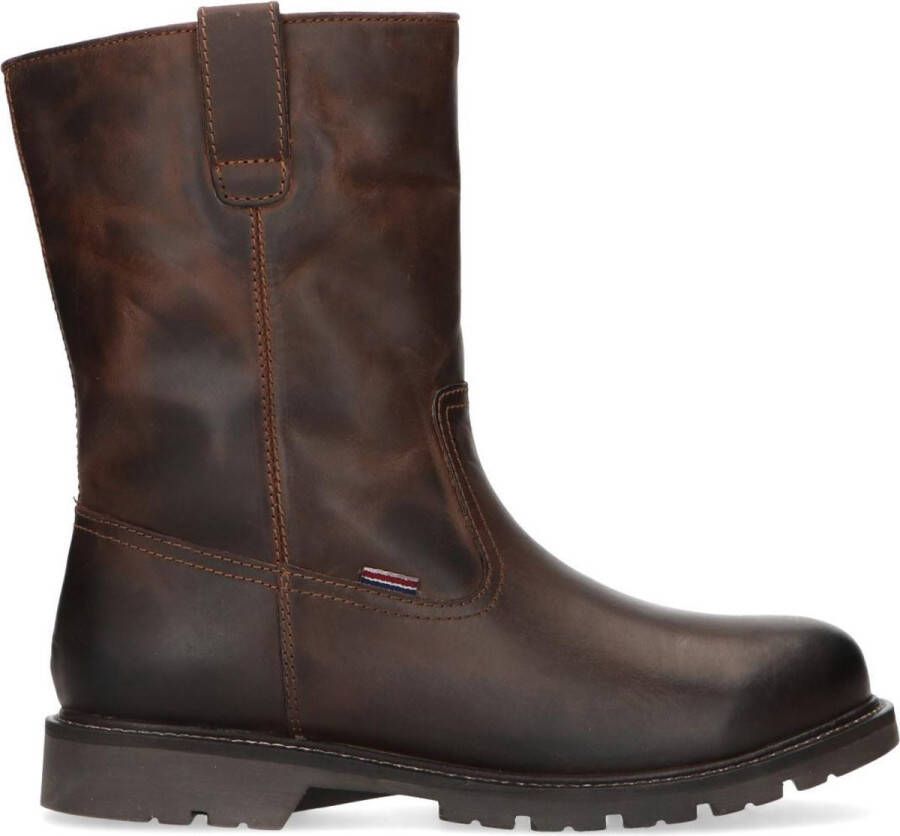 Manfield Heren Bruine leren boots