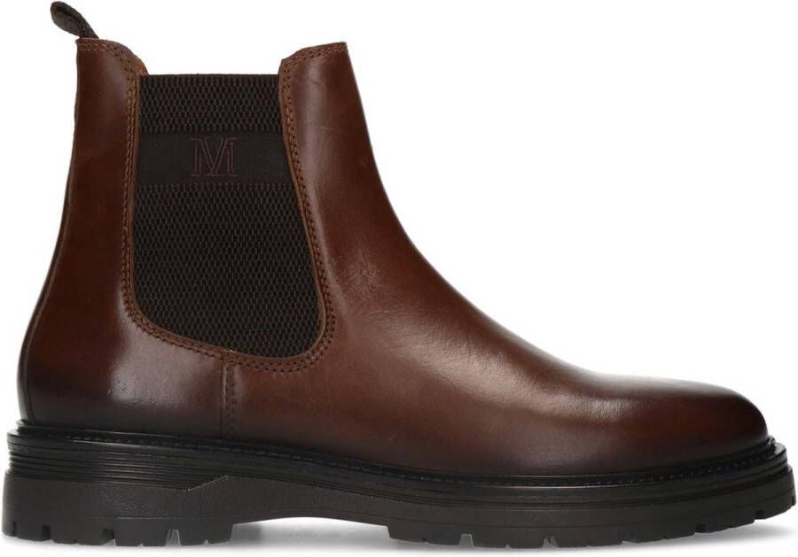 Manfield Heren Bruine leren chelsea boots - Foto 2