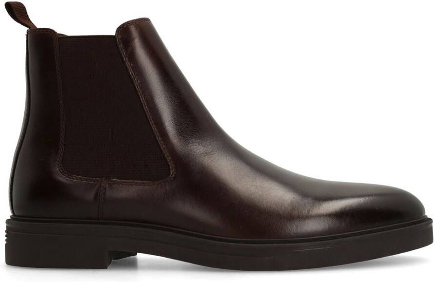 Manfield Heren Bruine leren chelsea boots