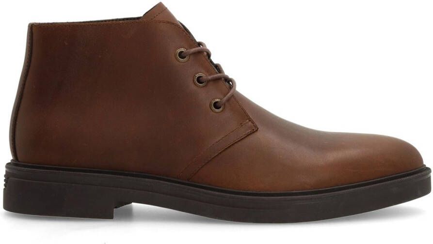 Manfield Heren Bruine leren veterboots