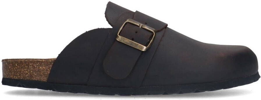 Manfield Heren Bruine nubuck instappers