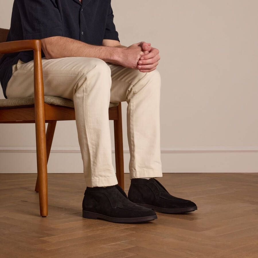 Manfield Heren Bruine suède chelsea boots