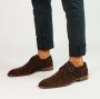 Manfield Heren Bruine suède gespschoenen - Thumbnail 2