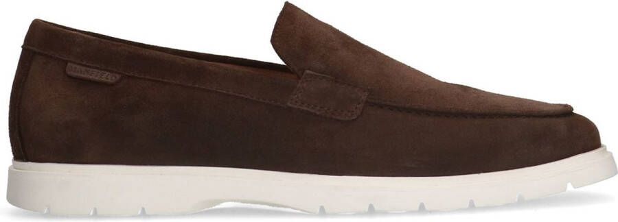 Manfield Heren Bruine suède loafers