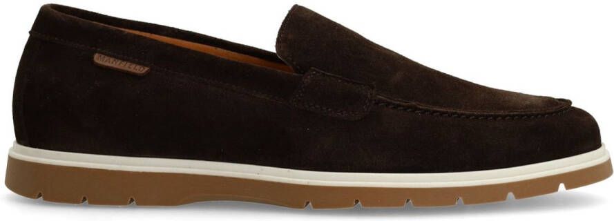 Manfield Heren Bruine suède loafers