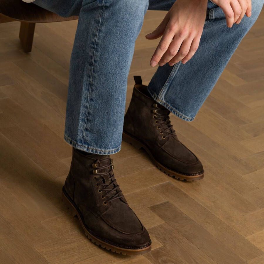 Manfield Heren Bruine suède veterboots