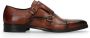 Manfield Heren Cognac gespschoenen van leer - Thumbnail 2