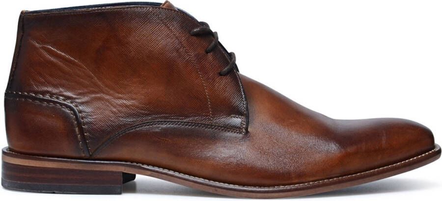 Manfield Heren Cognac hoge veterboots