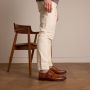 Manfield Heren Cognac leren gespschoenen - Thumbnail 2