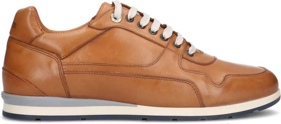 Manfield Heren Cognac leren sneakers