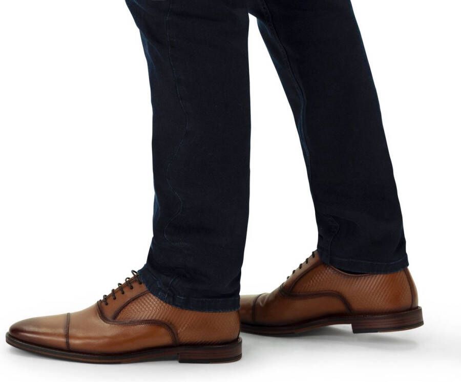 Manfield Heren Cognac leren veterschoen