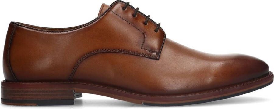 Manfield Heren Cognac leren veterschoen