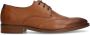 Manfield Heren Cognac leren veterschoenen - Thumbnail 6