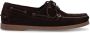 Manfield Heren Donkerbruine leren bootschoentjes - Thumbnail 2