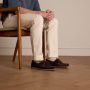 Manfield Heren Donkerbruine leren bootschoentjes - Thumbnail 2
