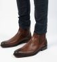 Manfield Heren Donkerbruine leren chelsea boots - Thumbnail 2