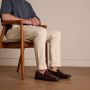 Manfield Heren Donkerbruine leren loafers - Thumbnail 2