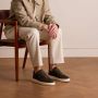 Manfield Heren Donkergroene suède sneakers - Thumbnail 2