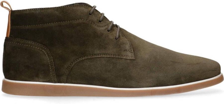 Manfield Heren Donkergroene veterboots