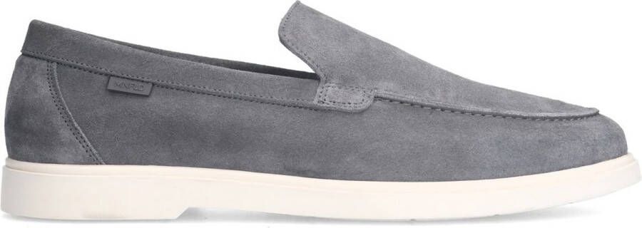 Manfield Heren Grijze suède loafers