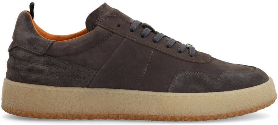 Manfield Heren Grijze suède sneakers