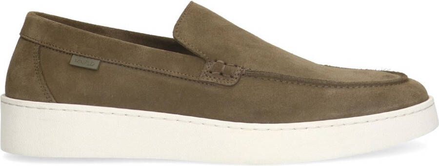 Manfield Heren Kaki suède loafers