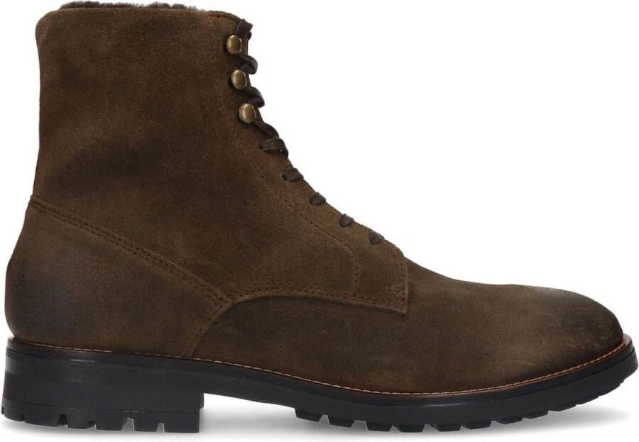 Manfield Heren Khaki suède veterboots