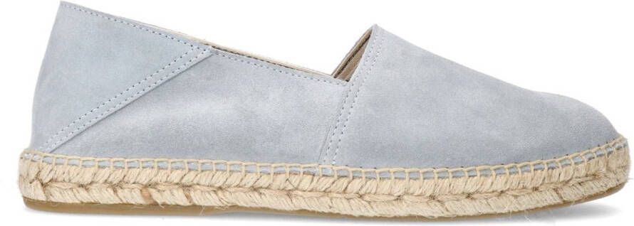 Manfield Heren Lichtblauwe suède espadrilles