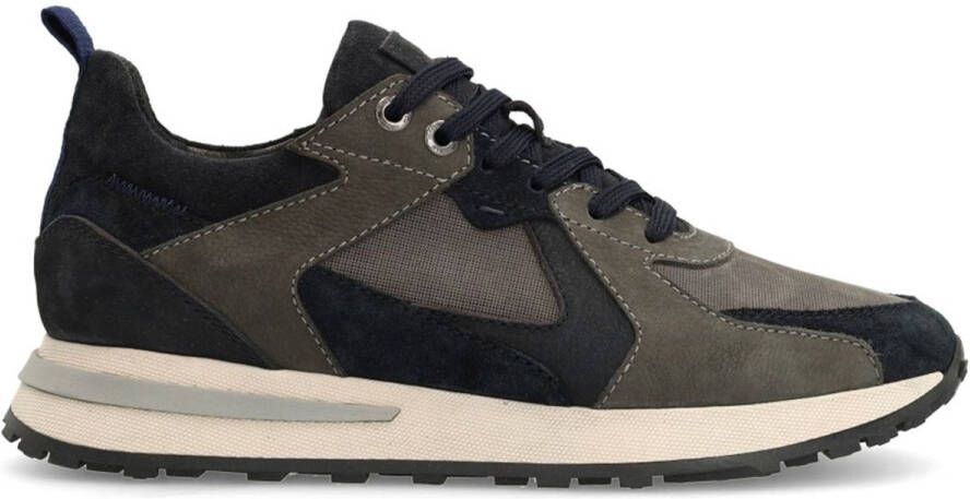 Manfield Heren Navy nubuck sneakers